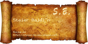 Steier Baján névjegykártya
